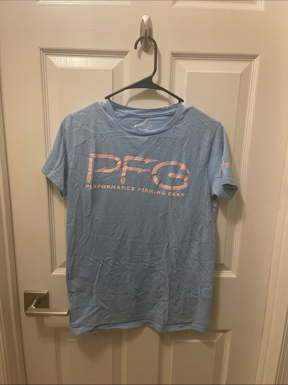 Columbia Light Blue PFG Short Sleeve Logo Tee